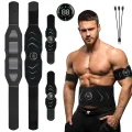 EMS Muscle Stimulator Abdominal Body Slimming Belt Electric Smart ABS Trainer Arm Leg Waist Weight Loss Fitness Vibration Belt.