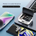 -2 wireless collar clip microphone DSP noise reduction video. 