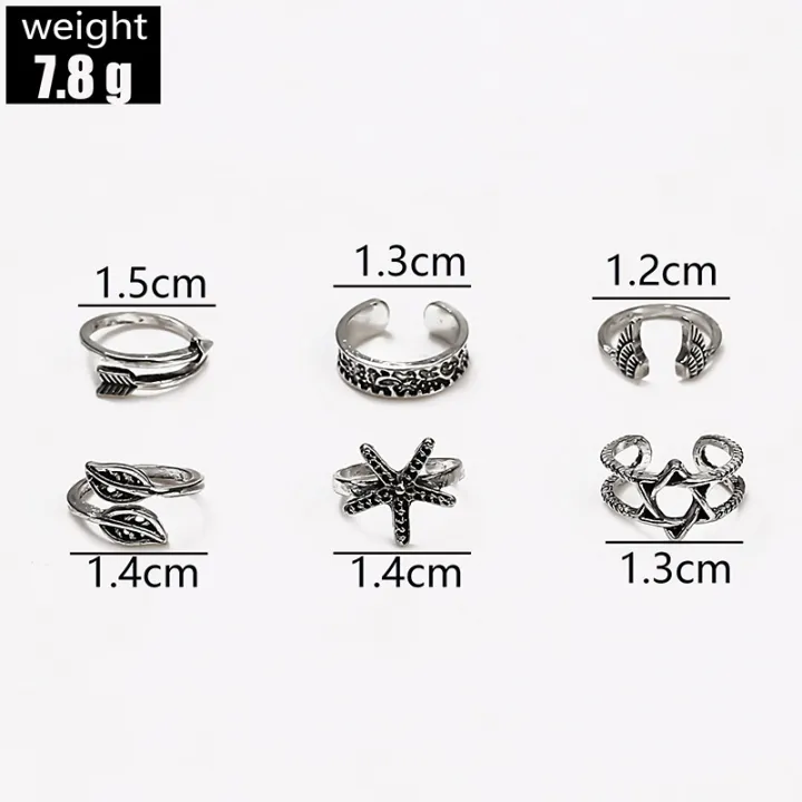 %E3%80%90High-quality%E3%80%91%206Pcs/set%20Foot%20Ring%20Open%20Adjustable%20Toe%20Rings%20Wave%20Pattern%20Alloy%20Ring%20Adjustable%20Rings%20Set%20for%20Women%20Beach%20Foot%20Jewelry%20Mzea%20-%20Image%206