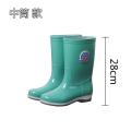 Four Seasons Rain Boots Women Long and Mid-Calf Length Rain Boots Non-Slip plus Velvet Detachable Warm Waterproof Fashion Ladies Rubber Shoes Rain Shoes Winter.