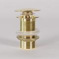 Golden Basin waste push system/ Brass Material Pop up Basin Waste/ Brass Full Thread Gold Pop Up Waste Coupling 32 MM (4", Brass Top). 