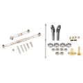 2 Set RC Car Part: 1 Set Steering Linkage Rod Set & 1 Set Bridge Front Axle Full Metal Kit. 