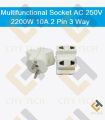 Electrical Multifunctional Socket AC 250V 2200W 10A 2 Pin 3 Way Multi Socket EU Male Plug To Multi Socket Converter 2 Pin Male Plug With 3 Point Socket - multi plug.