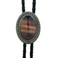 Agate Time Gem bolo tie retro shirt chain bolo collar rope leather necklace tie. 