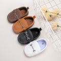 Spring and Autumn New 0-1 Year Old British Soft Sole Walking Bean Leather Baby Shoes.