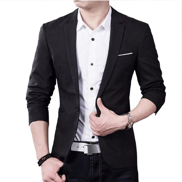 Fashion Brand Mens Blazer British Style Casual Slim Fit Jacket Male Blazers Plus Size 4XL Men Coat Terno Masculino X3