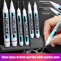 0.7/1.0/2.5MM White Permanent Marker Pen Waterproof Painting Marker For Wood Rock Plastic Leather Glass Stone Metal Art Supplies Luhuai CVC. 