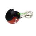 PVC Motorcycle Helmet Keyring Motorbike Safety Helmet Model Keychain Key Ring Key Holder (Red). 