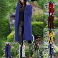 Cardigan Solid Long Hooded Sweater Women Autumn Winter Female Coat Casual Knitted Long Sweaters Office Lady. 