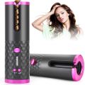 Hair Curler Wireless Automatic Curling Iron Portable Ceramic Barrel Portable Auto Wand LCD Display Rechargeable Cordless.