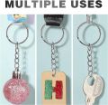 Key Rings with Chain Metal Split Rings for Crafts 25mm with 30 mm Chains Open Jump Ring.