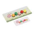 Worm Caterpillar Pattern Clip Beads Toy Wooden Educational Safe Edges Color Classification Color Recognition Interactive Clip. 