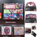 Movie Spiderman Marvel Newest Wallet Avengers Cartoon Iron Man Captain America Thor Hulk Leather Short Purse With Coin Pocket for Kids Men Women Fans.