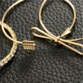Kuziduocai New ! Fashion Fine Jewelry Bow-knot Cupid's Arrow Elasticity Rhinestone Bracelets & Bangles Women Girl Gifts.