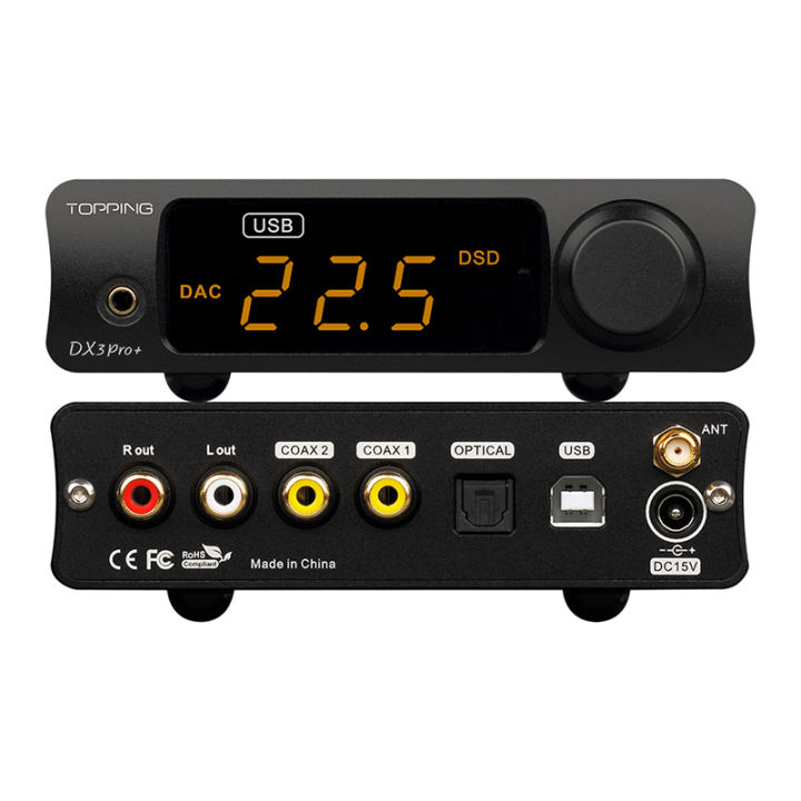 TOPPING%20DX3%20PRO+%20Hi-res%20DAC%20Headphone%20Amplifier%20ES9038Q2M%20DAC%20Bluetooth%205.0%20LDAC%20USB%20Headphone%20Amp%20DX3Pro%20Plus%20DSD512%20PCM768kHz%20-%20Image%206