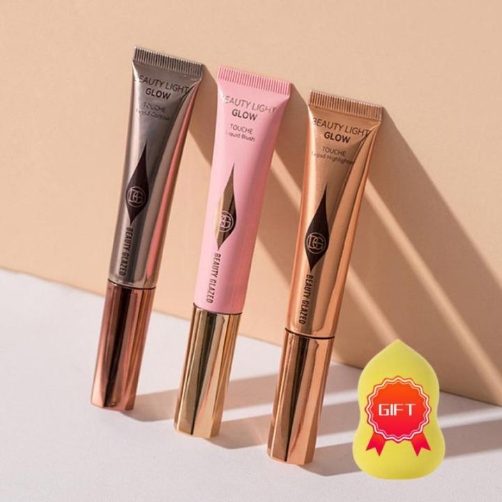 2024 BEAUTY GLAZED Liquid Blush Velvet Matte Natural Cream Multi-use Cheek Eye Tint Peach Blush Applicator Makeup Cosmetic 2023 JokeTJokeJ