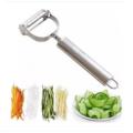 Vegetable Cutter and Peeler Stainless Steel Peeler Fruit Spud Speed Slicer Cutter silver -peeler.