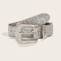 Jeans Rhinestones Belt Bling Bling Diamond Quality Crystal Studded Belt for Women Men Fashion Cinto De Strass Ceinture Femme.