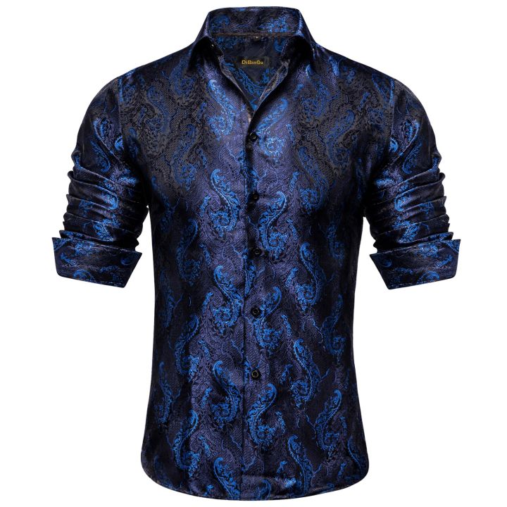Luxury%20Silk%20Shirts%20for%20Men%20Black%20Silver%20Paisley%20Wedding%20Prom%20Party%20Button%20Down%20Collar%20Dress%20Shirt%20Blose%20Men%20Clothing%20-%20Image%202