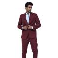 Slim Fit Casual Blazer for Men - Maroon. 