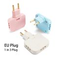 3 in 1 Mutli Plug Travel Adapter Socket (3 Power Socket) High Power EU Bangladesh Standard 180° Rotating Coverter Socket AC Adapter. 