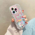 Lovely Girl Heart Mirror Phone Case For iPhone 11 12 13 14 15 Pro Max Shockproof Back Cover.