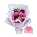 Soap Flower Bouquet bouquet Soap Flower Floral Artificial bouquet Realistic for Home Decor Anniversary Gift Mother's Day Office.