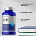 GABA Supplement 750mg Gamma Aminobutyric Acid Supplement by Horbaach 180 Capsules. 