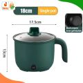 Compact Multifunctional Non-Stick Mini Rice Cooker & Electric Frying Pan - Easy Cooking for 1-2 Persons. 