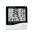 Temperature Humidity hygrometer thermometer HTC-2 LCD Digital Indoor Outdoor Sensor Probe with Clock.