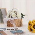 Wicker Flower Girl Basket for Weddings, Rattan Flower Basket.