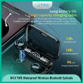 M10 TWS Earphone 9D Stereo LED Digital Display Touch CVC8.0 Digital Noise Reduction Technology - Black.