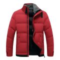 Men's cotton jacket Overcoat autumn winter mens fashion solid color thick warm lamb collar cotton coats. 