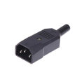 16A 250V Black IEC Straight Cable Plug Connector C13 C14 Female Male Plug Rewirable Power Connector 3 Pin AC Socket. 