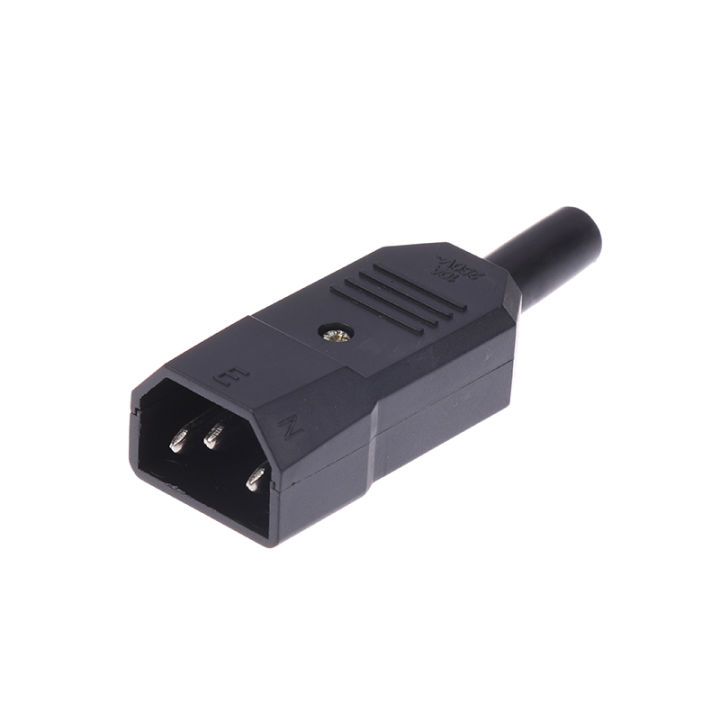 16A 250V Black IEC Straight Cable Plug Connector C13 C14 Female Male Plug Rewirable Power Connector 3 Pin AC Socket