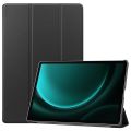 Custer Pure Color 3-Fold Holder Leather Case For Samsung Galaxy Tab S9 FE+.