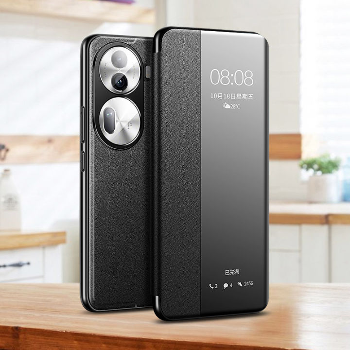 Applicable%20opporeno11%20Phone%20case%20reno11pro%20Protective%20Case%20Flip%20Leather%20Case%20Drop-Resistant%20Ultra-Thin%20Plain%20Leather%20-%20Image%206