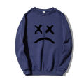 Round Collar Without A Hat Men Sweatshirt Lil Peep Hoodies Happy Smiling Face Print Fleece Pullover Hoodie Men Women Streetwear. 