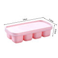 8 Grids Silicone Ice Cube Tray Mold With Clear Cover Summer Mould Fruit Maker. 