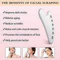 Magnetic Gua Sha Tool Stainless Steel Scraper Facial Massage Face Lift Skin Tightening Metal Contour Reduce Puffiness.
