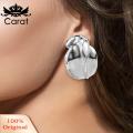 Carat European American Retro Earrings Chic Irregular Bud Shape Earrings for Women Anti-rust Alloy Simple Style Perfect for Dating Travel Ear Jewelry for Ladies. 