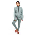 TORR METAL GREEN ELASTHANE ACTIVEWEAR WOMEN'S JACKET. 