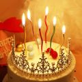 3/6pcs Curve Birthday Candles with Base Cake Candle Colorful Supplies Wedding Decoration Baby Children Party Atmosphere Tools.