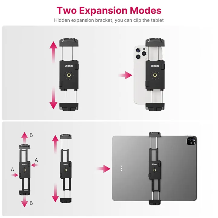 Ulanzi%20ST-29%20Tripod%20Mount%20Universal%20for%20Tablet%20and%20Phone%20Holder%20With%20Cold%20Shoe%20Support%20Horizontal%20and%20Vertical%20Shooting%20-%20Image%203