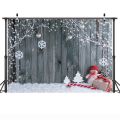 Christmas Wooden Floor Backdrop for Photography Winter Wood Board Texture Portrait Background Sonw Forest Photo Studio Props.