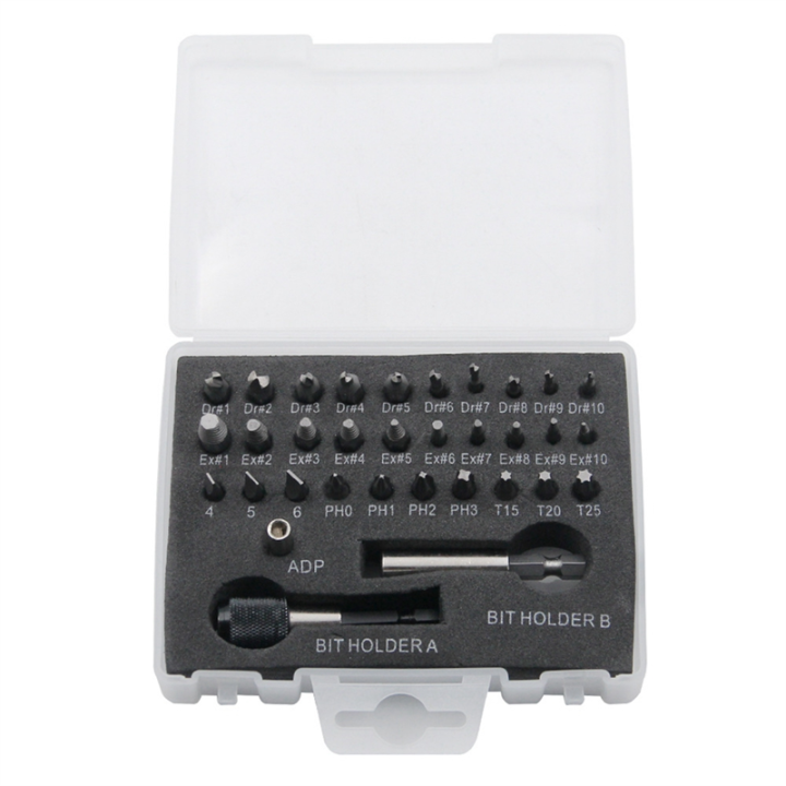 Broken Screw Extractor Set Silver & Black 33 Screw Removal Tool Sets Hardware Tools are Used to Easily Remove Broken Screw