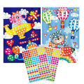 DIY Cartoon Animal Colorful Dot Primary Mosaic Puzzle Stickers Games Learning Early Education Toys For Kids Children Gifts.