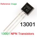 5Pcs- MJE13001 E13001 13001 Transistor NPN 600V 0.2A Power Transistor NPN Plastic Encapsulate Triode Transistor TO-92 Package 3 Pin Leads . 