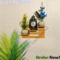 Wall Mounted 3 Layer Stair Rack, Punch Free Wall Hanging Showpiece Holder. Hand Made Craft Items Wall Shelf For Home. - Flower Vase. 