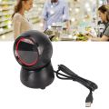Desktop Barcode Scanner Global Shutter LED Indicator Prompt Tones Large Window Barcode Reader for QR Market Bank Store. 